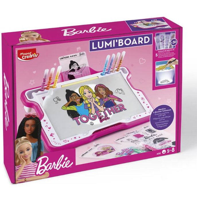 Pizarra Lumi'Board Barbie MAPED CREATIV Imagen principal del producto