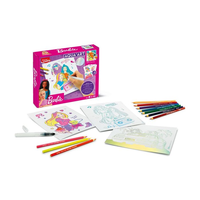 Set Aqua Art Barbie Marca Sin Especificar 12 piezas Imagen principal del producto