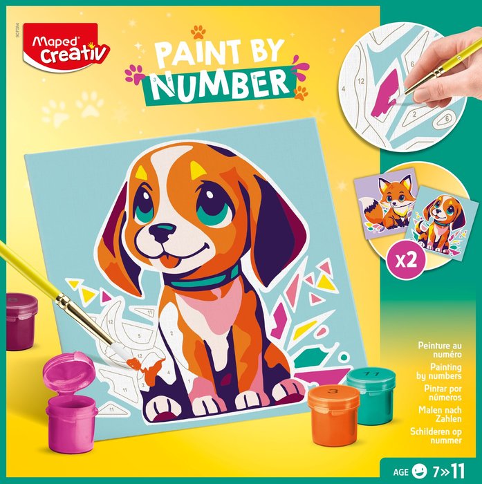 PINTAR POR NUMEROS PERRO/ZORRO | MAPED | 1 UNIDAD | 3154149070848 Imagen principal del producto