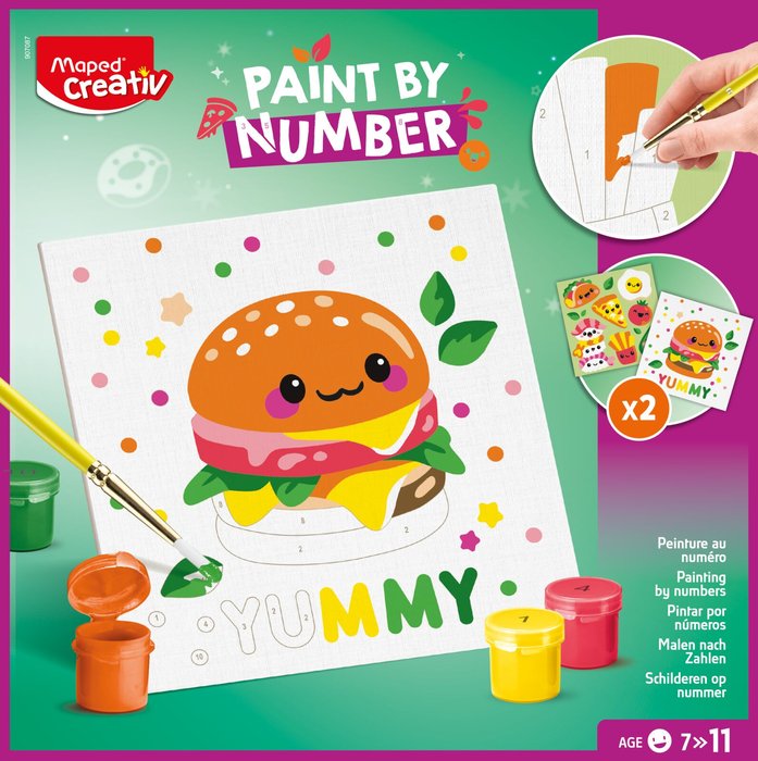 PINTAR POR NUMEROS MAPED CREATIVE KAWAI FOOD SALADA | MAPED | 1 UNIDAD | 3154149070879