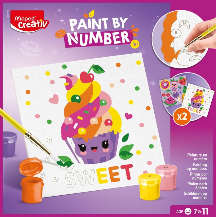 PINTAR POR NUMEROS KAWAI FOOD DULCE | MAPED | 1 UNIDAD | 3154149070886 Imagen principal del producto