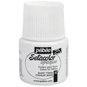 Pintura Setacolor Opaco Blanco 45 ml Marca PEBEO