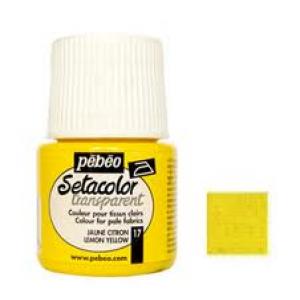 Pintura Setacolor Opaco 45 ml Limon Marca Pebeo Imagen principal del producto