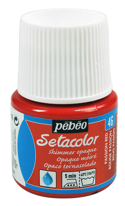 PINTURA SETACOLOR OPACO 45 ML ROJO PASION TORNASOLADO | PEBEO | ENVASE 5 UDS. UNIDAD | 33167862950466