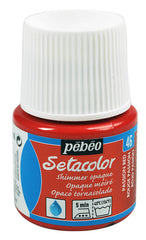 PINTURA SETACOLOR OPACO 45 ML ROJO PASION TORNASOLADO | PEBEO | ENVASE 5 UDS. UNIDAD | 33167862950466