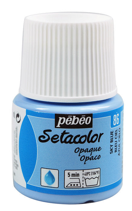 Pintura Setacolor Opaco Azul Cielo PEBEO 45 ml Imagen principal del producto