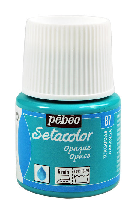 PINTURA SETACOLOR OPACO 45 ML TURQUESA | PEBEO | ENVASE 5 UDS. UNIDAD | 33167862950879
