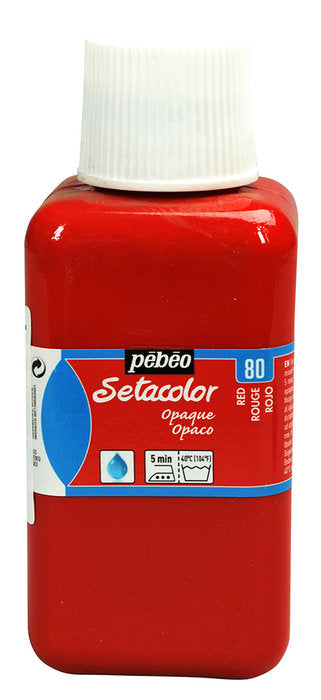 PINTURA SETACOLOR OPACO 250 ML ROJO | PEBEO | 1 UNIDAD | 3167862960808