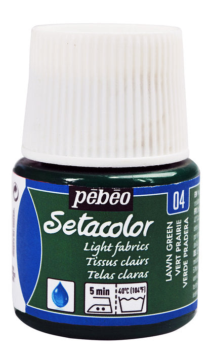 PINTURA SETACOLOR TEJIDOS CLAROS 45 ML VERDE PRADERA | PEBEO | ENVASE 5 UDS. UNIDAD | 33167863290042