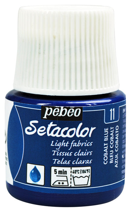 PINTURA SETACOLOR TRANSPARENT 45 ML 11 AZUL COBALTO | PEBEO | ENVASE 5 UDS. UNIDAD | 33167863290110
