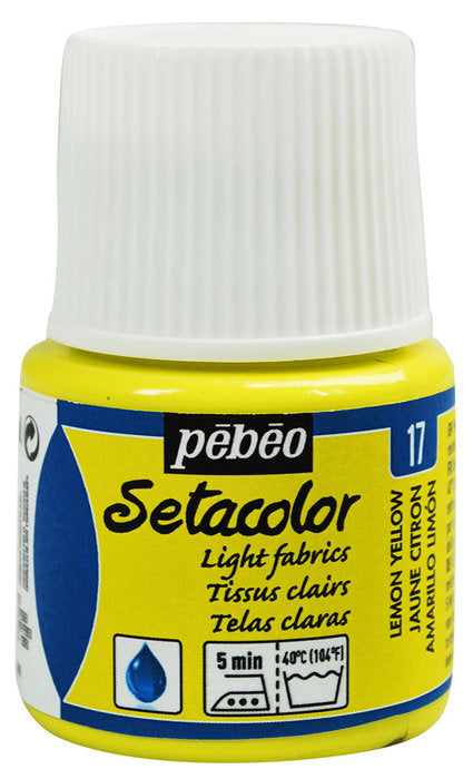 Pintura Setacolor tejidos claros 45 ml amarillo limón PEBEO Imagen principal del producto