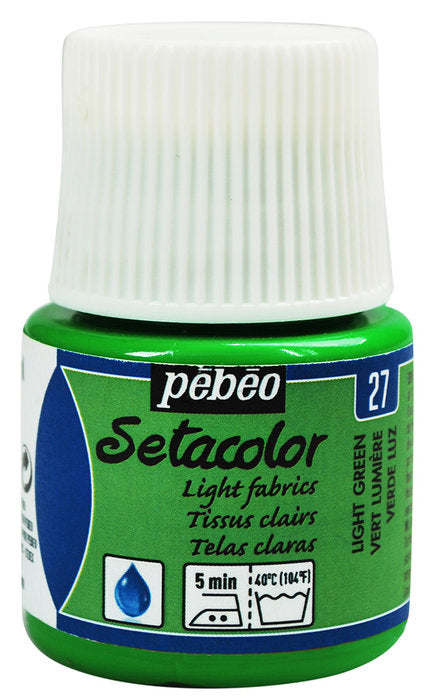 PINTURA SETACOLOR TEJIDOS CLAROS 45 ML VERDE LUZ | PEBEO | ENVASE 5 UDS. UNIDAD | 33167863290271
