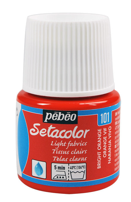 PINTURA SETACOLOR TRANSPARENT 45 ML 101 NARANJA VIVO | PEBEO | ENVASE 5 UDS. UNIDAD | 33167863291018