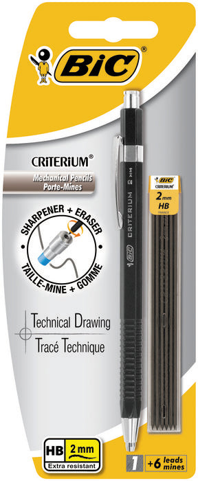 PORTAMINAS BIC CRITERIUM 2MM RF BLK BL1+LD 8755831 | 1 UNIDADES | (BIC) Imagen principal del producto