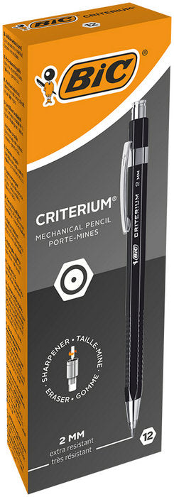 PORTAMINAS BIC CRITERIUM 2 MM NEGRO | 12 UNIDADES | (BIC)