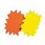 Carteles flash 160x120 mm amarillo y naranja fluorescente, 50 ud.