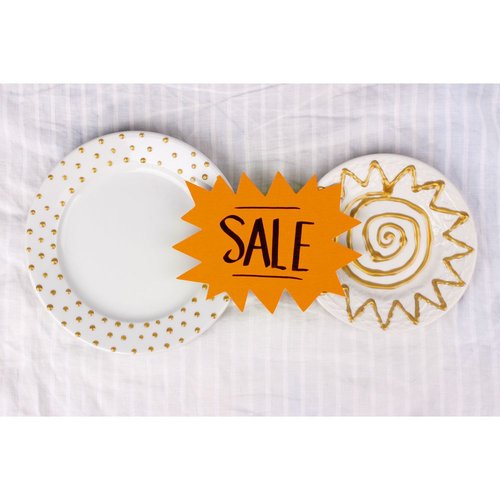 Carteles flash 160x120 mm amarillo y naranja fluorescente, 50 ud.