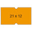 ETIQUETA NARANJA RECTANGULAR 210X120MM PERMANENTE PACK 6 | 1 UNIDADES | (APLI)