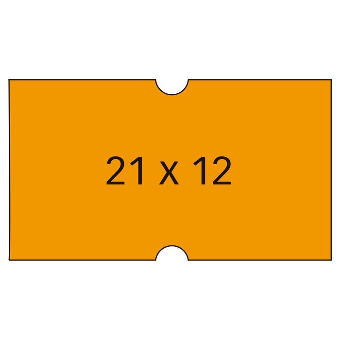 ETIQUETA NARANJA RECTANGULAR 210X120MM PERMANENTE PACK 6 | 1 UNIDADES | (APLI)