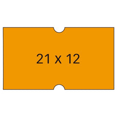ETIQUETA NARANJA RECTANGULAR 210X120MM PERMANENTE PACK 6 | 1 UNIDADES | (APLI)