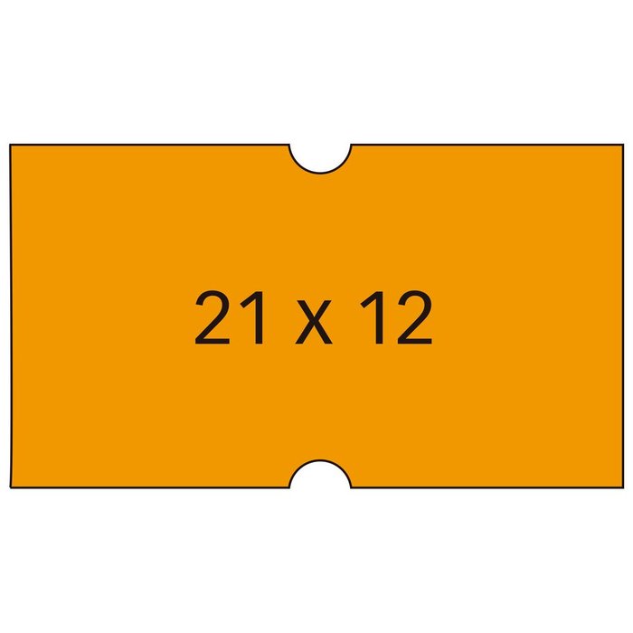 ETIQUETA ROLLO 21X12 NARANJA REMOVIBLE PACK 6 UNID 1000 UNI | 1 UNIDADES | (APLI)