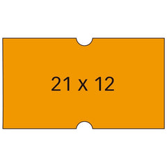 ETIQUETA ROLLO 21X12 NARANJA REMOVIBLE PACK 6 UNID 1000 UNI | 1 UNIDADES | (APLI)