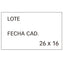ETIQUETAS 26X16MM BLANCO ADHESIVO REMOVIBLE LOTE+CADUCIDAD | 1 UNIDADES | (APLI)