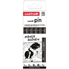 Set Rotulador Calibrado Uniball Pin 5 Uds Manga Shonen | Uni-Ball | Pack 1 Unidades
