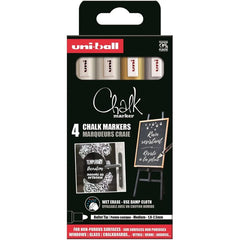 Marcador Uni Tiza Liquida Pwe-5M Blister 2 Blanco Oro Plata | Uni-Ball | Pack 1 Unidades