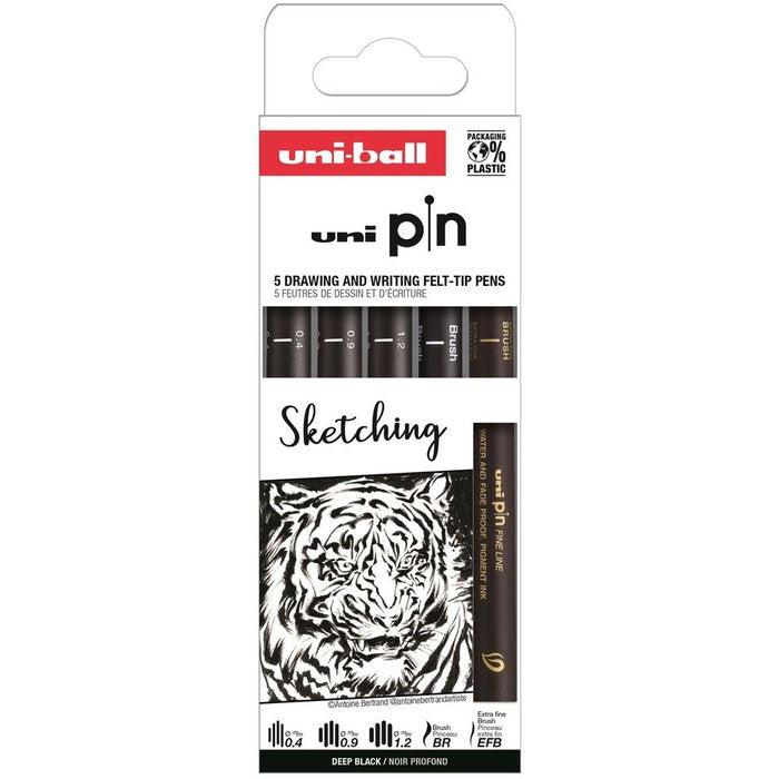 Set Rotulador Calibrado Uniball Pin 5 Uds Sketching | Uni-Ball | Pack 1 Unidades Imagen principal del producto