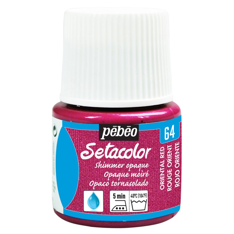 Pintura Setacolor opaco 45 ml azul eléctrico tornasolado marca Pebeo Imagen principal del producto