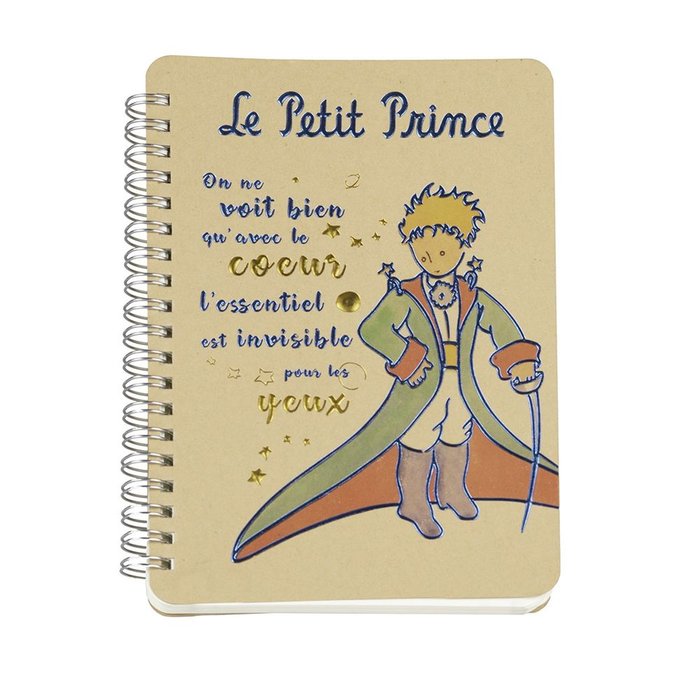 Cuaderno Anillas A5 El Principito con Capa Relieve y Brillo Marca Enesco