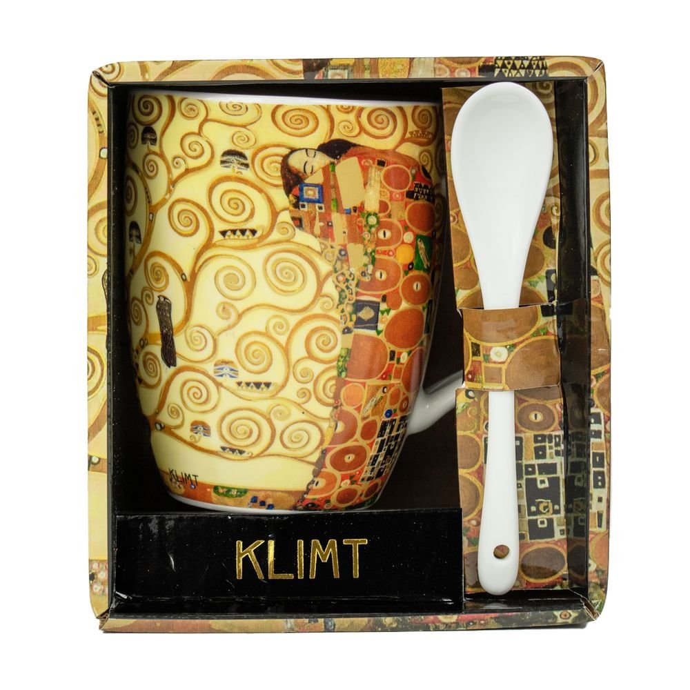TAZA CON CUCHARA CAJA REGALO ABIERTA ARBOL DE LA VIDA | ENESCO | 1 UNIDAD | 3453131151443
