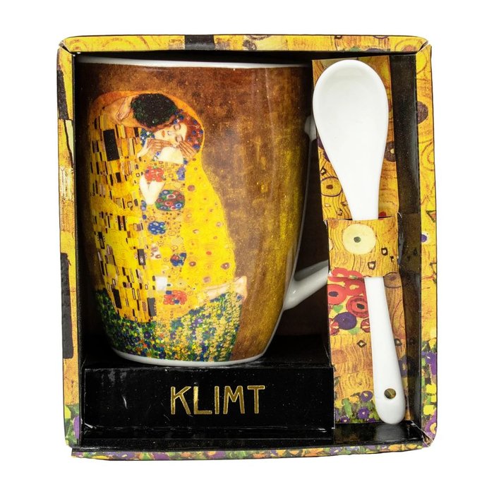TAZA CON CUCHARA EN CAJA KLIMT EL BESO | ENESCO | 1 UNIDAD | 3453131151467