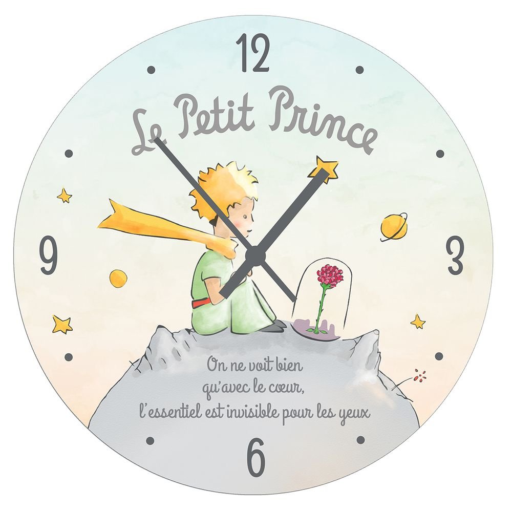 Reloj de Madera 28cm El Principito Rosa ENESCO Regalo Imagen principal del producto