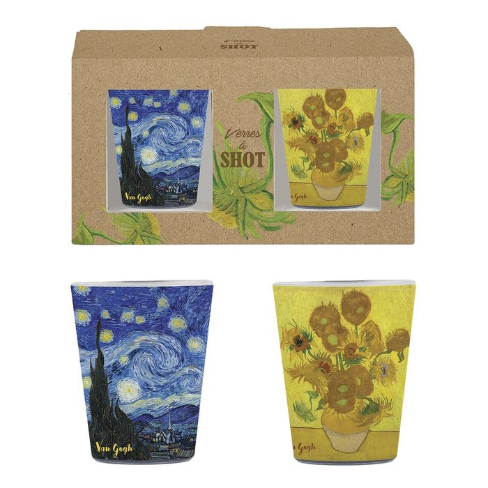 Pack 2 Vasos Noche Estrellada y Girasoles ENESCO Imagen principal del producto