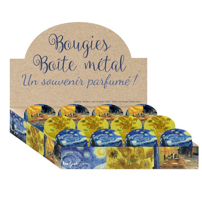 EXP, 12 UD VELA PERFUMADA EN CAJA METALICA VAN GOGH SURTIDA | ENESCO | ENVASE 12 UDS. UNIDAD | 3453131166010 Imagen principal del producto