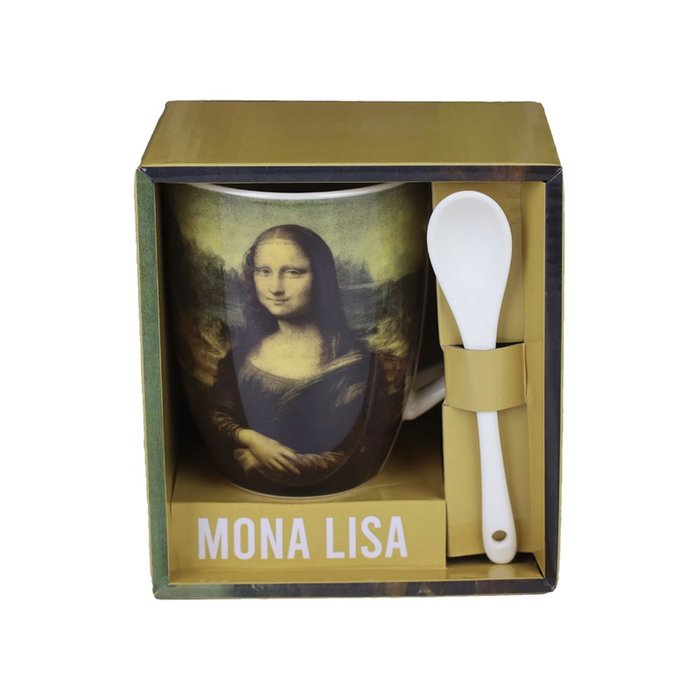 TAZA DE CERAMICA CON CUCHARA ENESCO MONA LISA | ENESCO M | 1 UNIDAD | 3453131166096 Imagen principal del producto