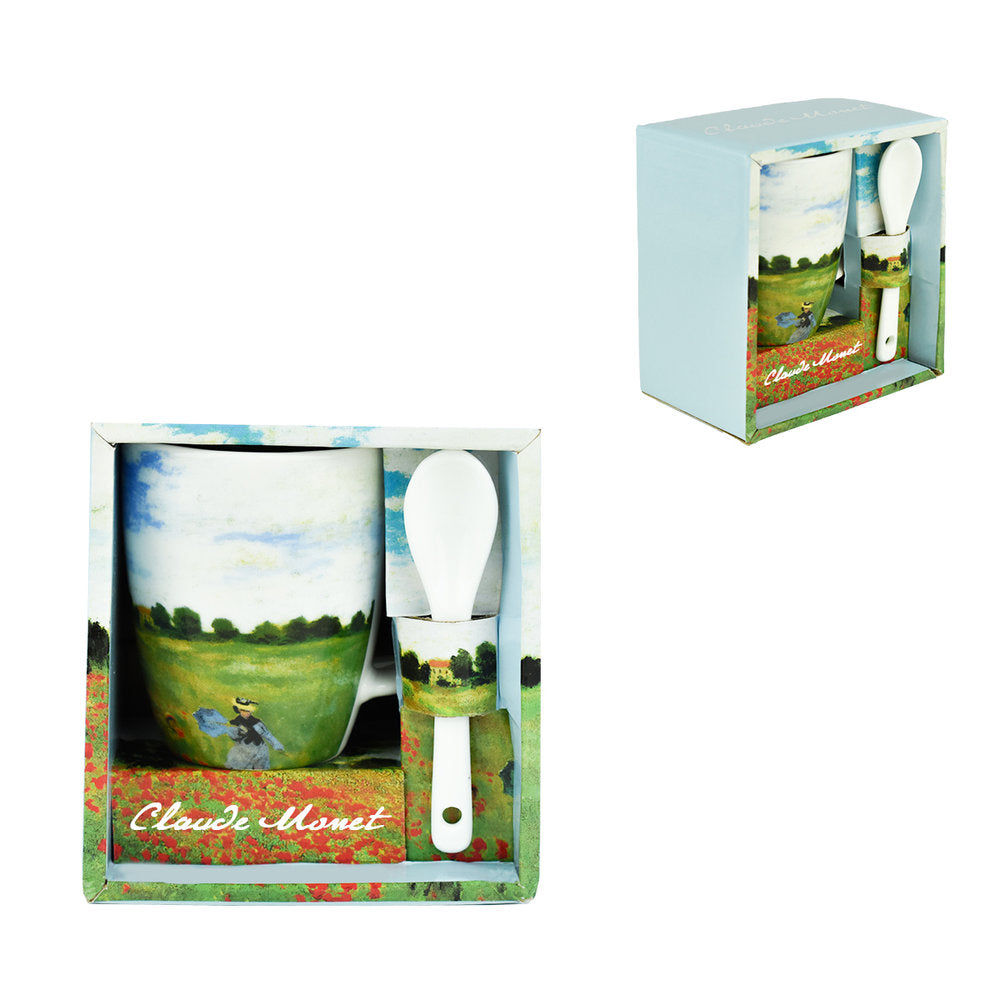 Taza con Cuchara Amapolas Caja Regalo ENESCO Imagen principal del producto