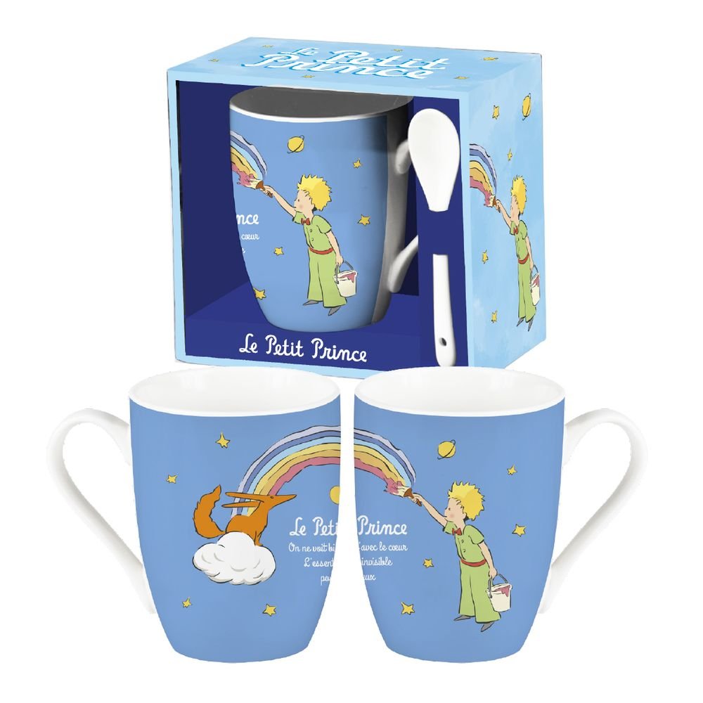 TAZA GRANDE CON CUCHARA AZUL LPP ARCOIRIS + CAJA | ENESCO | 1 UNIDAD | 3453131173407 Imagen principal del producto