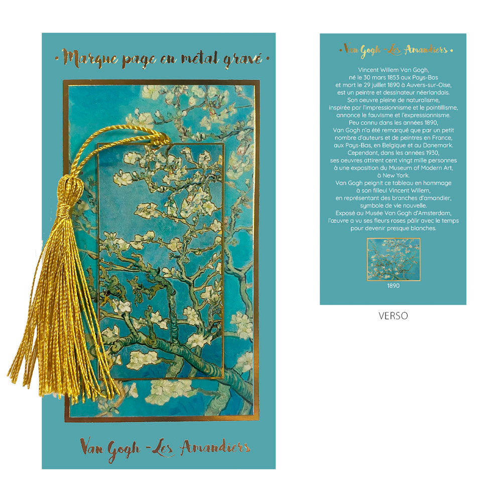 Marcapaginas Metal Almendros con Tarjeta Impresa ENESCO