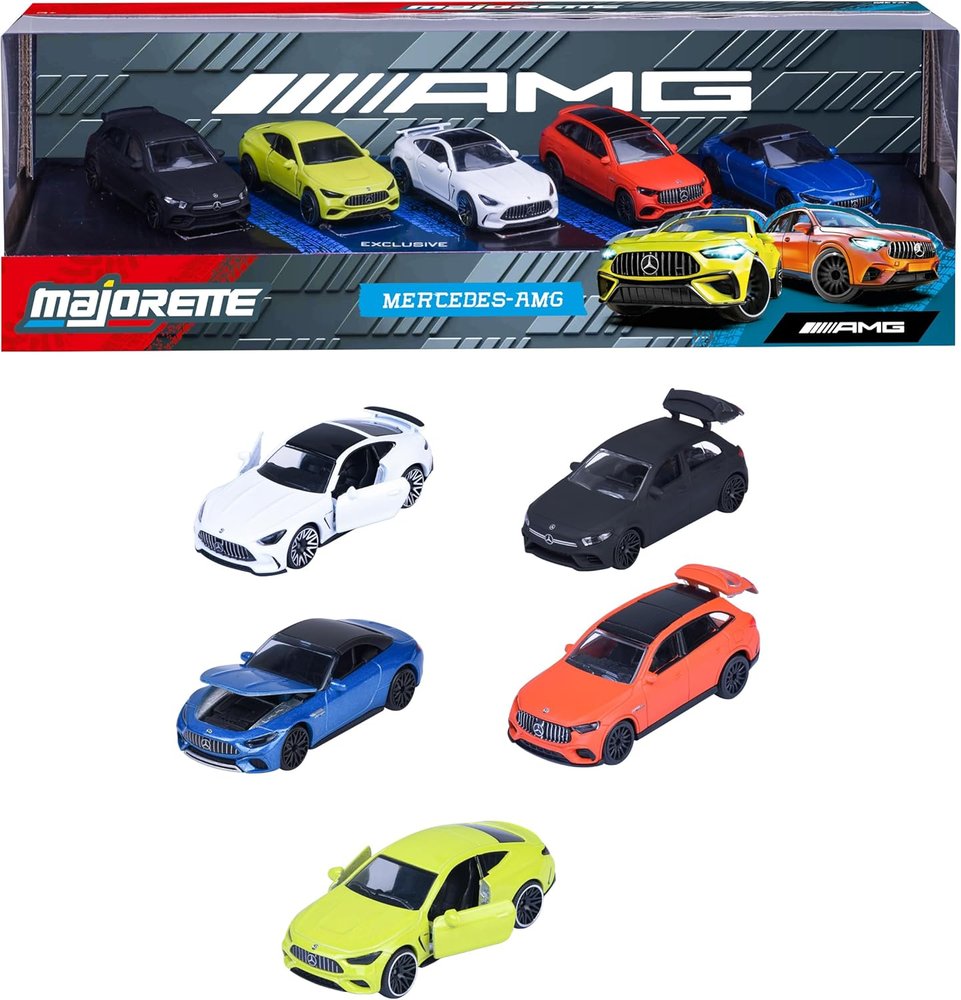 Set 5 Coches Mercedes AMG Majorette
