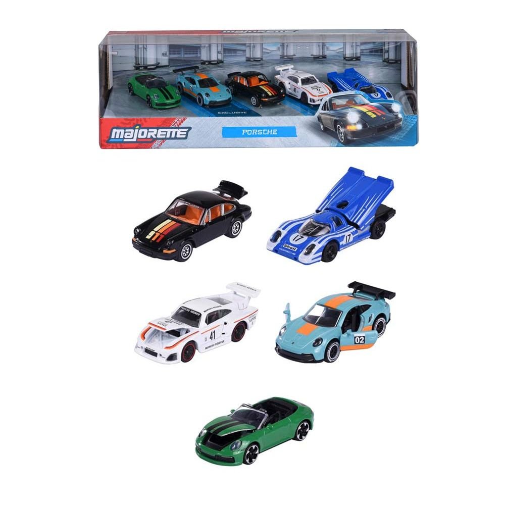 Set 5 Coches Porsche Majorette