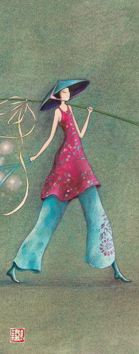 MARCAPAGINAS VERDE CHICA CAMINANDO GAELLE BOISSONNARD | 6 UNIDADES | (PICTURA) Imagen principal del producto