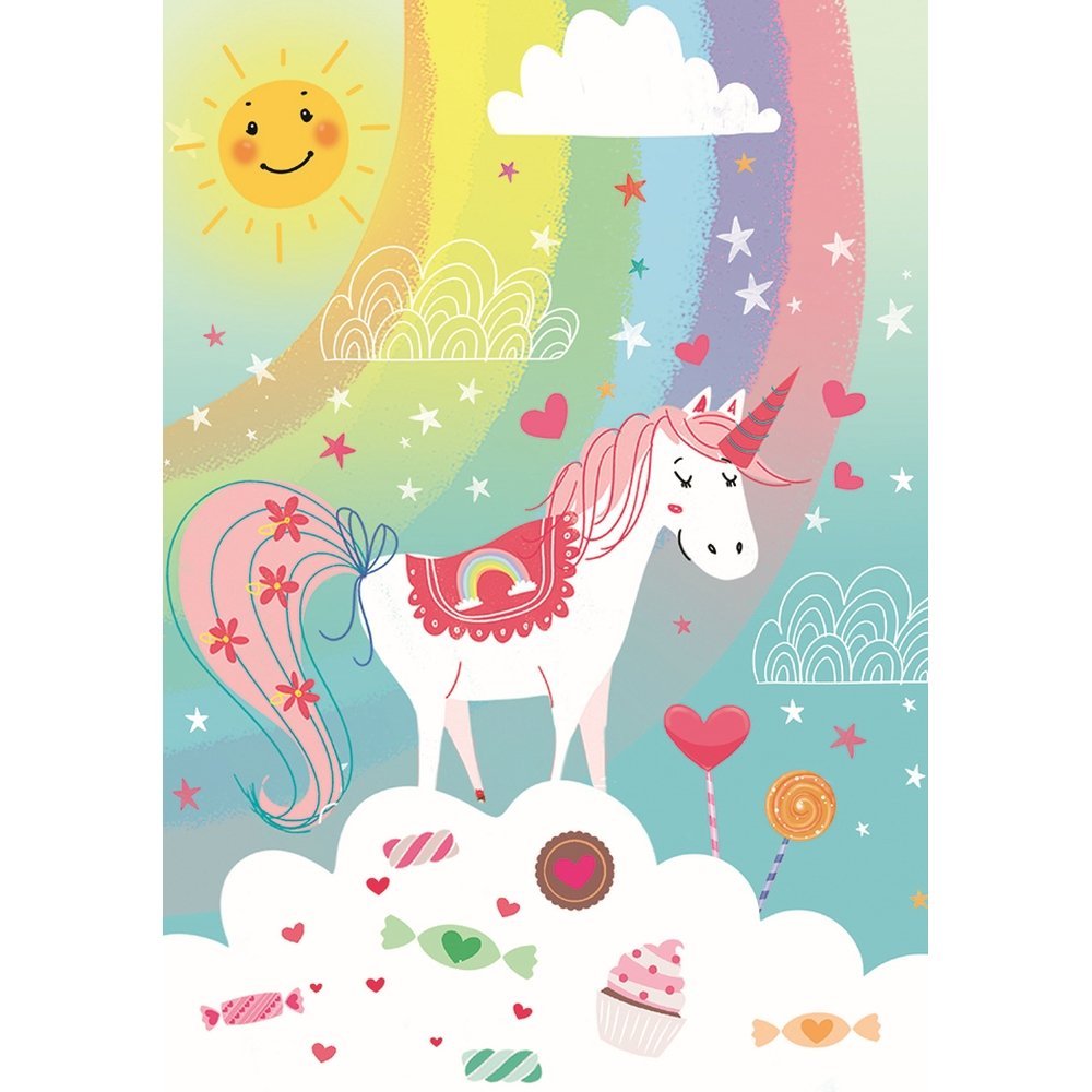 Tarjeta felicitación Zig-zag en el País de los Unicornios PICTURA Imagen principal del producto