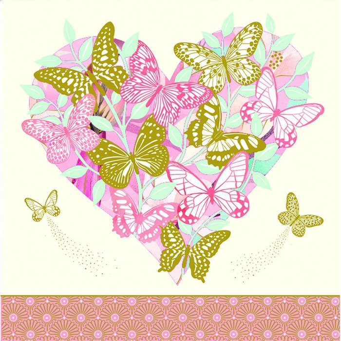 TARJETA FELICITACION GREETING CARD ARABESQUE MARIPOSAS | PICTURA | ENVASE 6 UDS. UNIDAD | 3494150147499