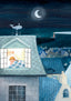 Cuaderno Grapado A6 Casa de Noche Pictura, pack 3 unidades