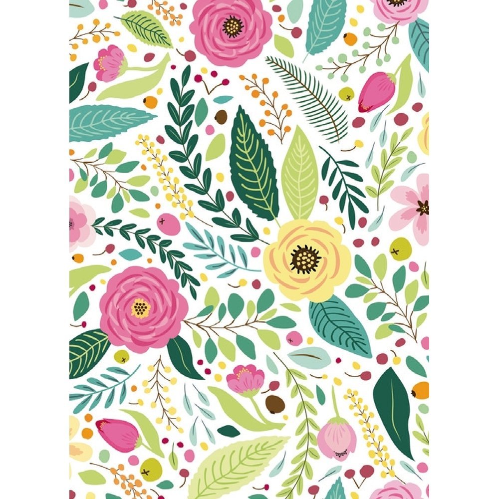 Cuaderno A5 Patron de Flores 48H Rayadas Pictura