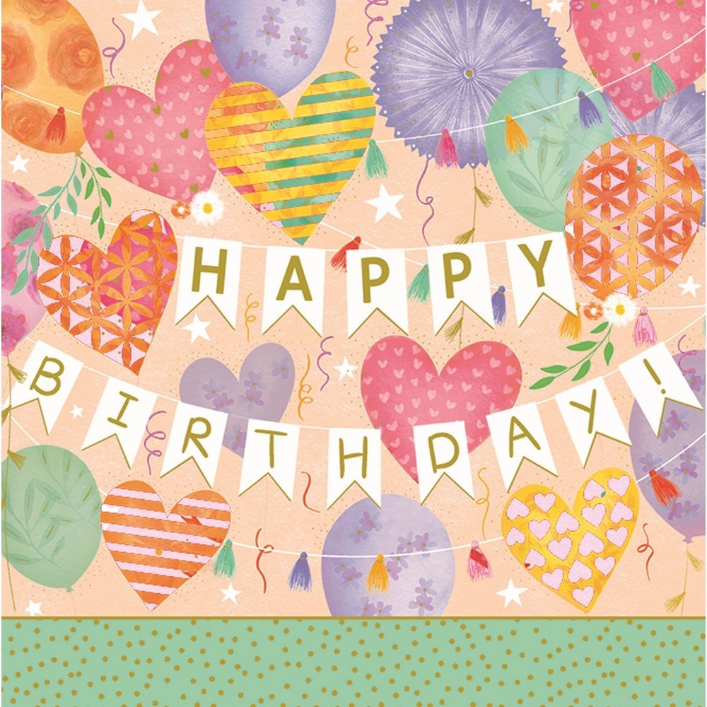 Tarjeta Felicitacion Arabesco Happy Birthday 16x16 cm Pictura Imagen principal del producto