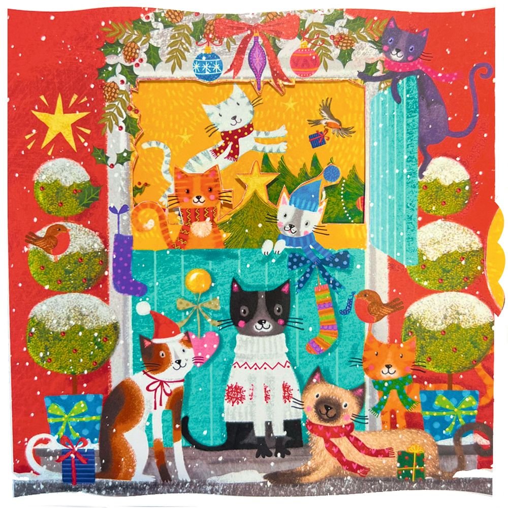 Tarjeta Navidad Les Spinnies Banda de Gatos Pictura Imagen principal del producto